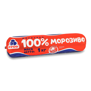 Морозиво Рудь 100% у тубі 1000 г