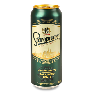 Пиво "Staropramen" світле 4,2% 0,48л ж/б (Україна, ТМ "Staropramen")