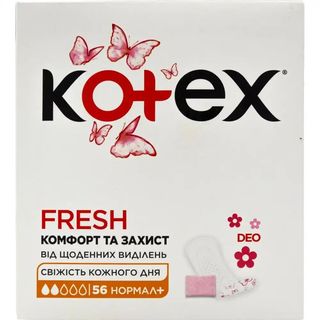 Прокладки щоденні 56 шт Kotex Normal Plus Deo Liners