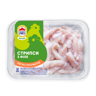 Стріпси Наша Ряба з курячого філе охолоджені 500 г