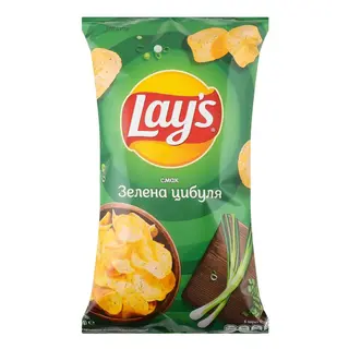 Чипси Lay's картопляні зі смаком зеленої цибулі 120 г