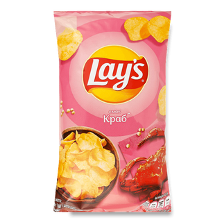 Чипси Lay's картопляні зі смаком краба 120 г