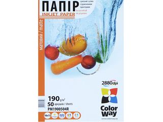 Фотопапір "CW" 10х15 190г/м матов. №PM190-50/PM1900504R(50)