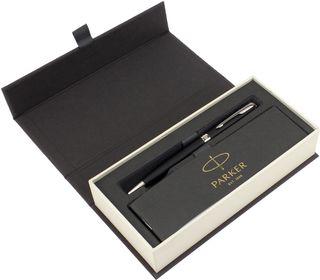 Ручка кульк. "Parker Sonnet" 17 Matte Black Lacquer №84932 хром