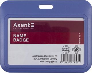 Бейдж-слайдер "Axent" №4500H-02-A горизонт. 85х54мм,димчастий синій(5)(200)