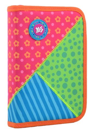Пенал "1B" Flowers тв.,одинар.,20,5х14,5х3см №531804 (40)