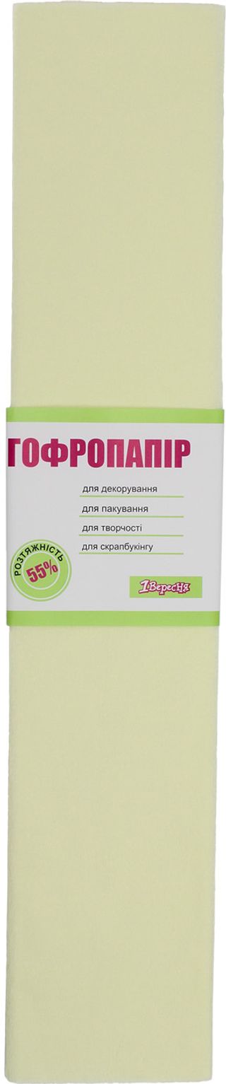 Папір гофра №5 2м х50см 55% 26,4г/м2 "1В" №701515 (кремовий)(10)(200)