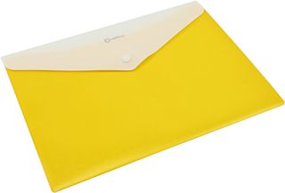 Папка-конверт "Optima" №O35206-05 А4 на кнопці,2від.,Вишиванка,жовта(10)(150)
