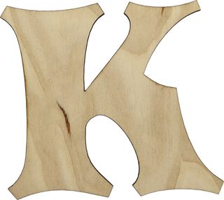 Літера англ. 10см "K" фанера(5)