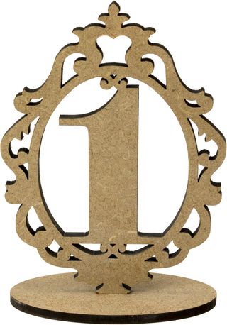 Номерки на стіл 15х11см "1" МДФ 5мм