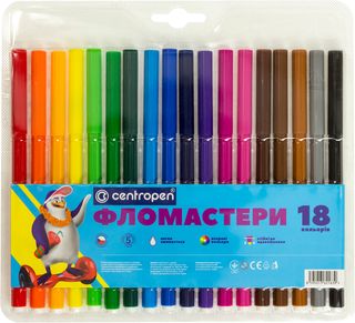 Фломастери "Centropen" 18кольор. №7790/18ТП(1)(100)
