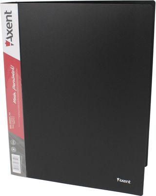 Папка "Axent" №1208-01 А4 на 4кільця d-35мм (O)(чорна)(1)(10)
