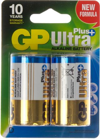 Батарейки GP Ultra Plus 13AUP-U2 LR-20/блістер 2шт (10)(40)