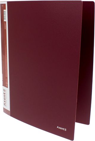 Папка "Axent" №1208-04 А4 на 4кільця d-35мм (O)(бордова)(1)(10)