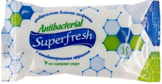Серветки вологі Super Fresh Антибактеріальні 15шт №0497(120)