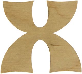 Літера англ. 6см "x" фанера(5)