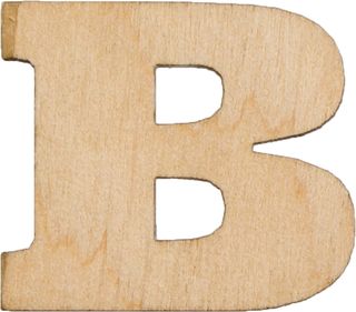 Літера укр. 2см "в" фанера(5)