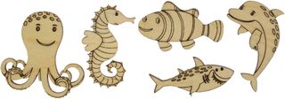 Набір для творчості "Морські жителі" 1,5-4см (5шт) фанера асорті