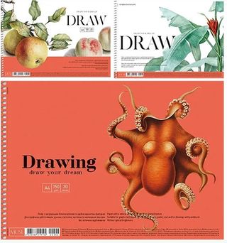 Альбом для малюв. на пруж. 30/150 А4 "Muse" крафт-картон №PB-SC-030-306/Школярик/(1)(36)