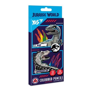 Олівці кольор. 24 кольор./12шт "Yes" №290679 Jurassic World(12)