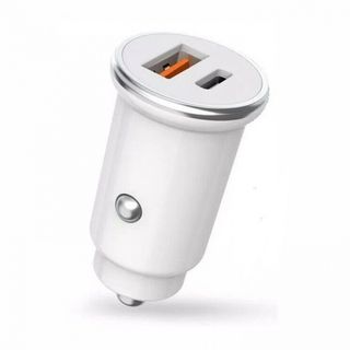 Зарядний пристрій авто. XO №CC25 швидка зарядка 1USB+Type-C 18w white