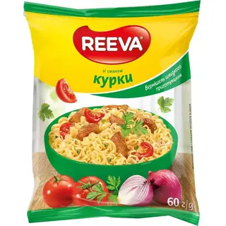 Вермішель 60 г REEVA швидкого приготування зі смаком курки м/уп