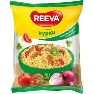 Вермішель 60 г REEVA швидкого приготування зі смаком курки м/уп