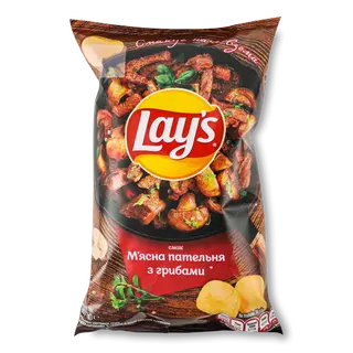 Чипси Lay's М'ясна пательня з грибами 60г