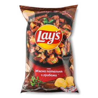 Чипси Lay's М'ясна пательня з грибами 60г