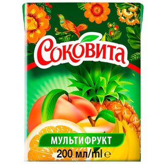 Напій Соковита мультифруктовий 200 мл