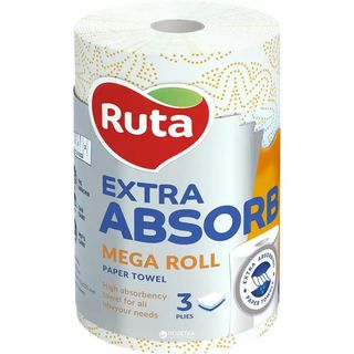 Рушники паперові "Ruta Selecta" Mega roll EA 1шт тришарові, білі