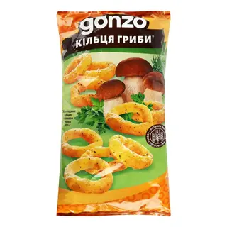 Кукурудзяні кільця Gonzo зі смаком грибів 150 г