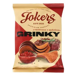 Грінки Jokers з телятиною та аджикою 80 грам