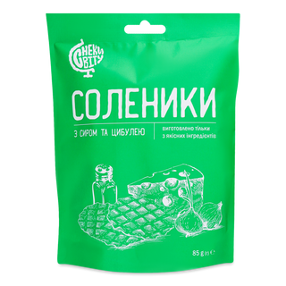 Соленики Снеки Світу з сиром та цибулею 85 г