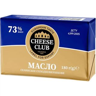 Масло Клуб сиру Селянське солодковершкове 73% 180 г