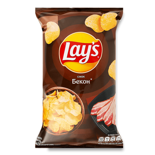 Чипси Lay's картопляні зі смаком бекону 60г