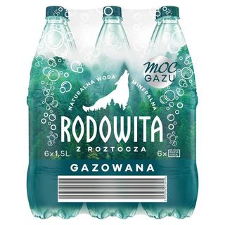 Rodowita z Roztocza Naturalna woda mineralna gazowana 6 x 1,5 l