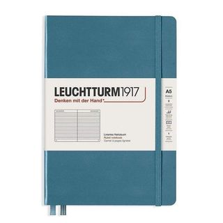 Тефтер А5 Leuchtturm1917 Rising Colors - Stone Blue, твърди корици, 363335