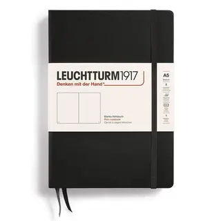 Тефтер А5 Leuchtturm1917 Notebook Medium Black, твърди корици, 311333