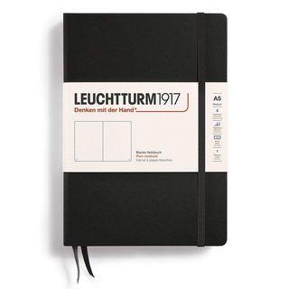 Тефтер А5 Leuchtturm1917 Notebook Medium Black, твърди корици, 311333