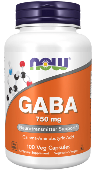 NOW GABA 750мг. 100 капсули