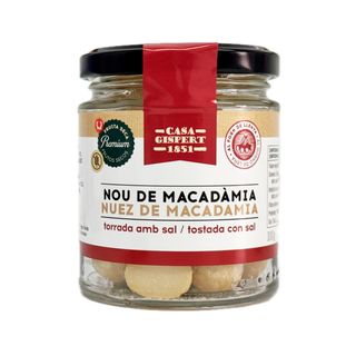NUEZ MACADAMIA TOSTADA CON SAL tarro 100g