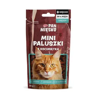 Pan Mięsko Przysmak Dla Kota Kaczka Z Kocimiętką 50g