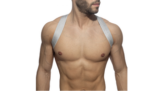 Harness Addicted- Gumowa uprząż Spider ADP06 C-21 Srebrna (R: M-L)