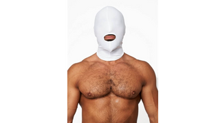 Mister B Lycra Hood Mouth Open Only WHITE