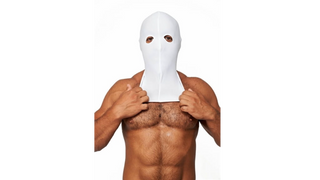 Mister B Lycra Hood Eyes and Mouth Open White