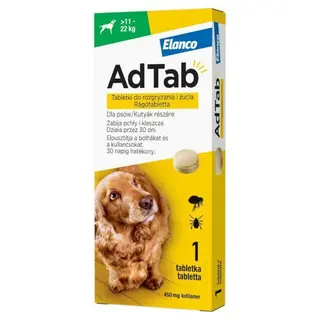 Adtab Tabletki Dla Psa Chroniące Przed Pchłami I Kleszczami, Dla Psów O Wadze 11 - 22 Kg