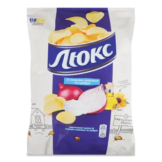 Чіпси Lux зі смаком сметани та цибулі 125г