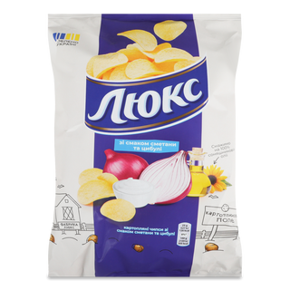 Чіпси Lux зі смаком сметани та цибулі 125г