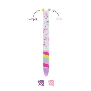 Diseño de unicornio Click Pen, púrpura & rosa